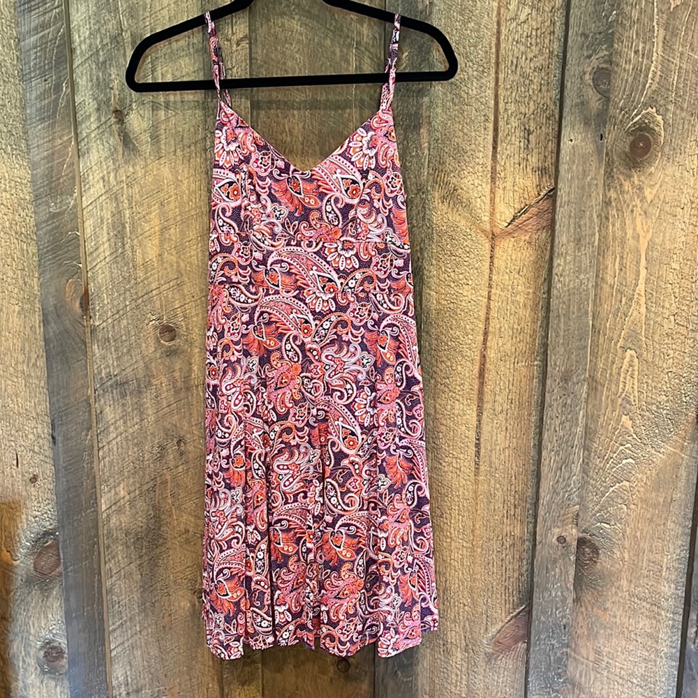 Western paisley dress, fitted top